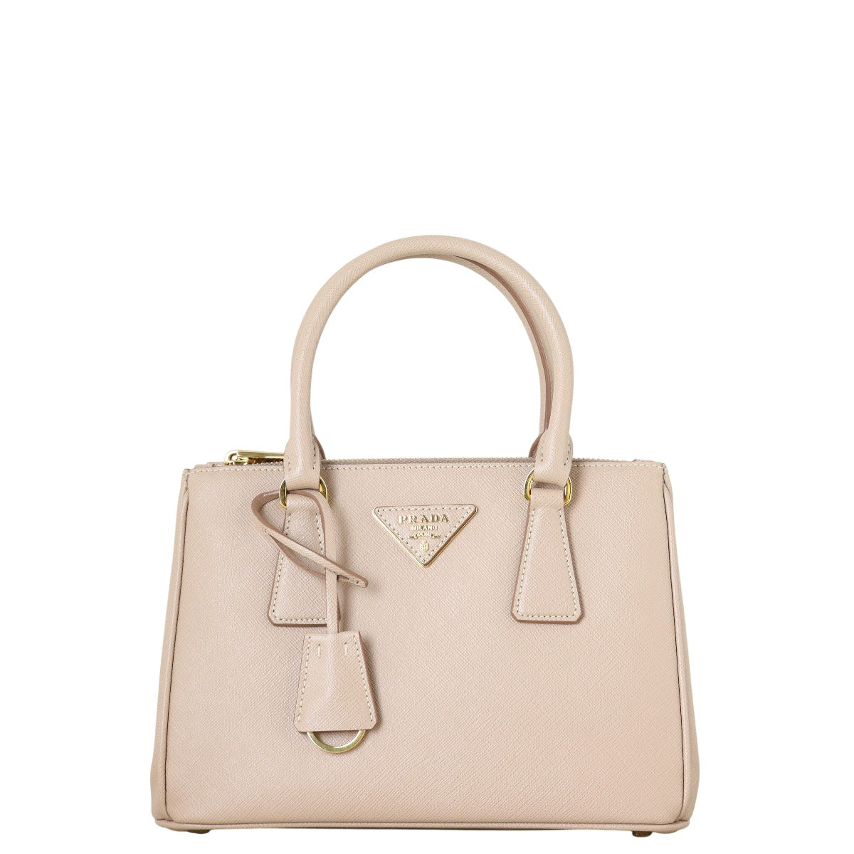 Prada Saffiano Lux Galleria Double Zip Tote Handbag Mini Tote Bag