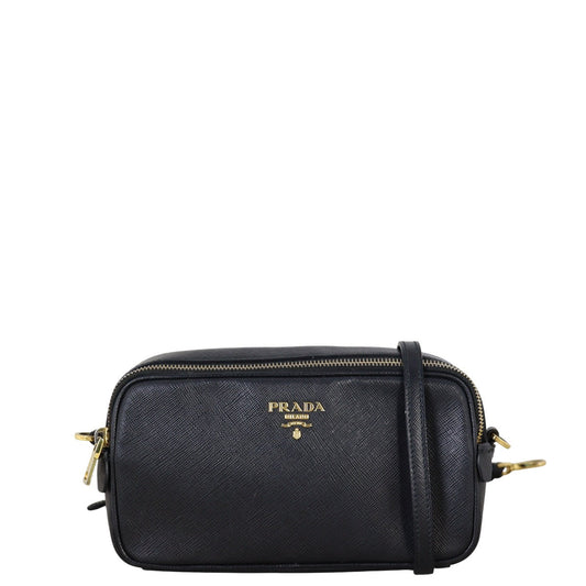 Prada Saffiano Lux Double Zip Camera Bag Travel Bag