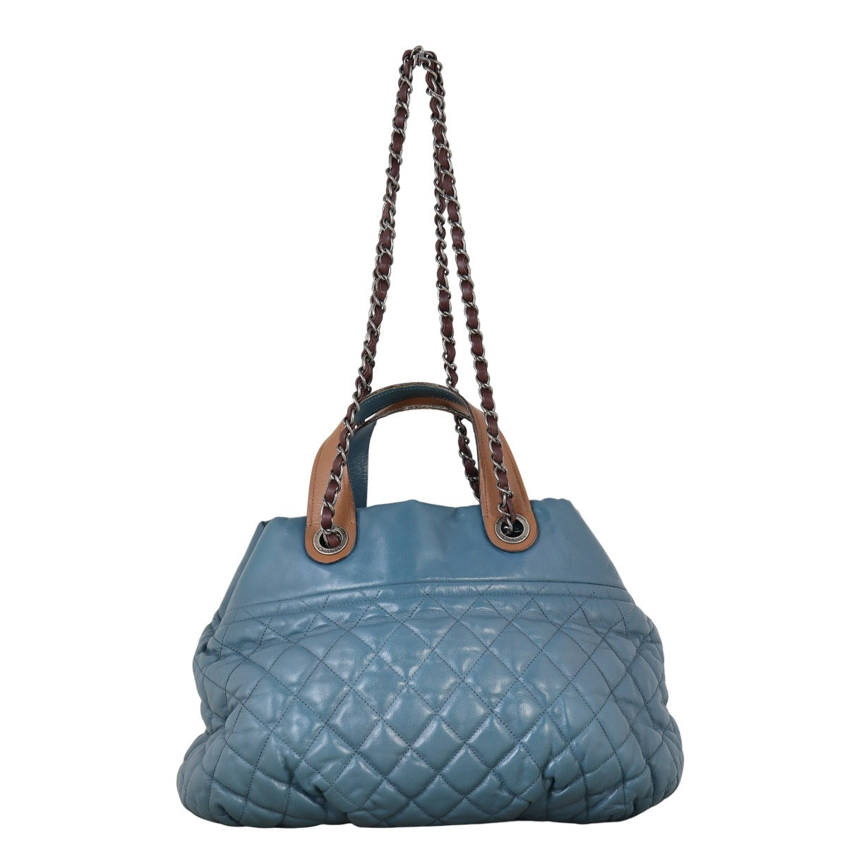 Chanel In The Mix Tote Bag Quilted Blue