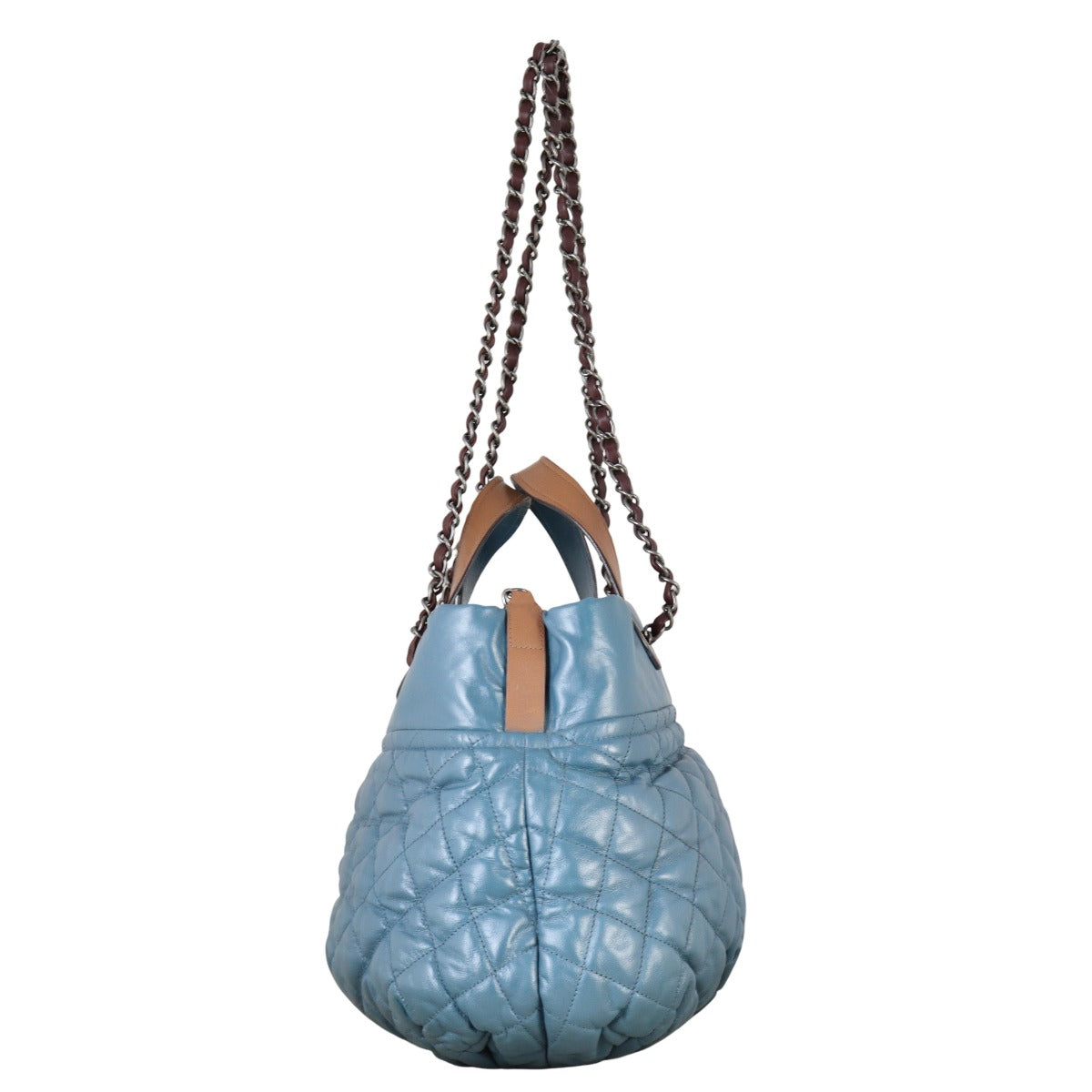Chanel In The Mix Tote Bag Quilted Blue