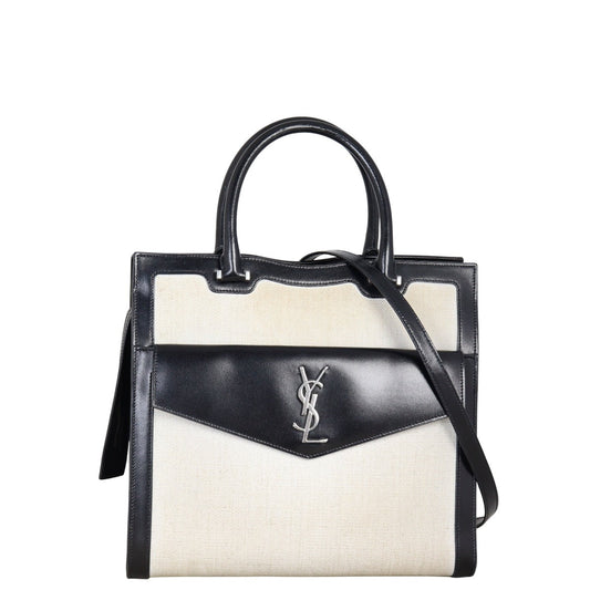 YSL Saint Laurent Uptown Tote Canvas Large Tote Bag