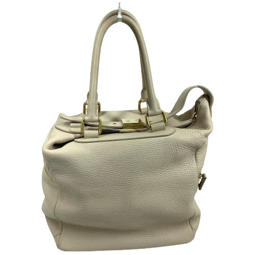 Old Logo Boston Leather Beige Travel Bag