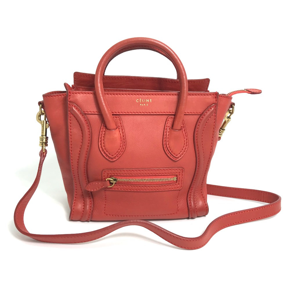 Nano Shopper Luggage Women Leather Red Travel Bag
