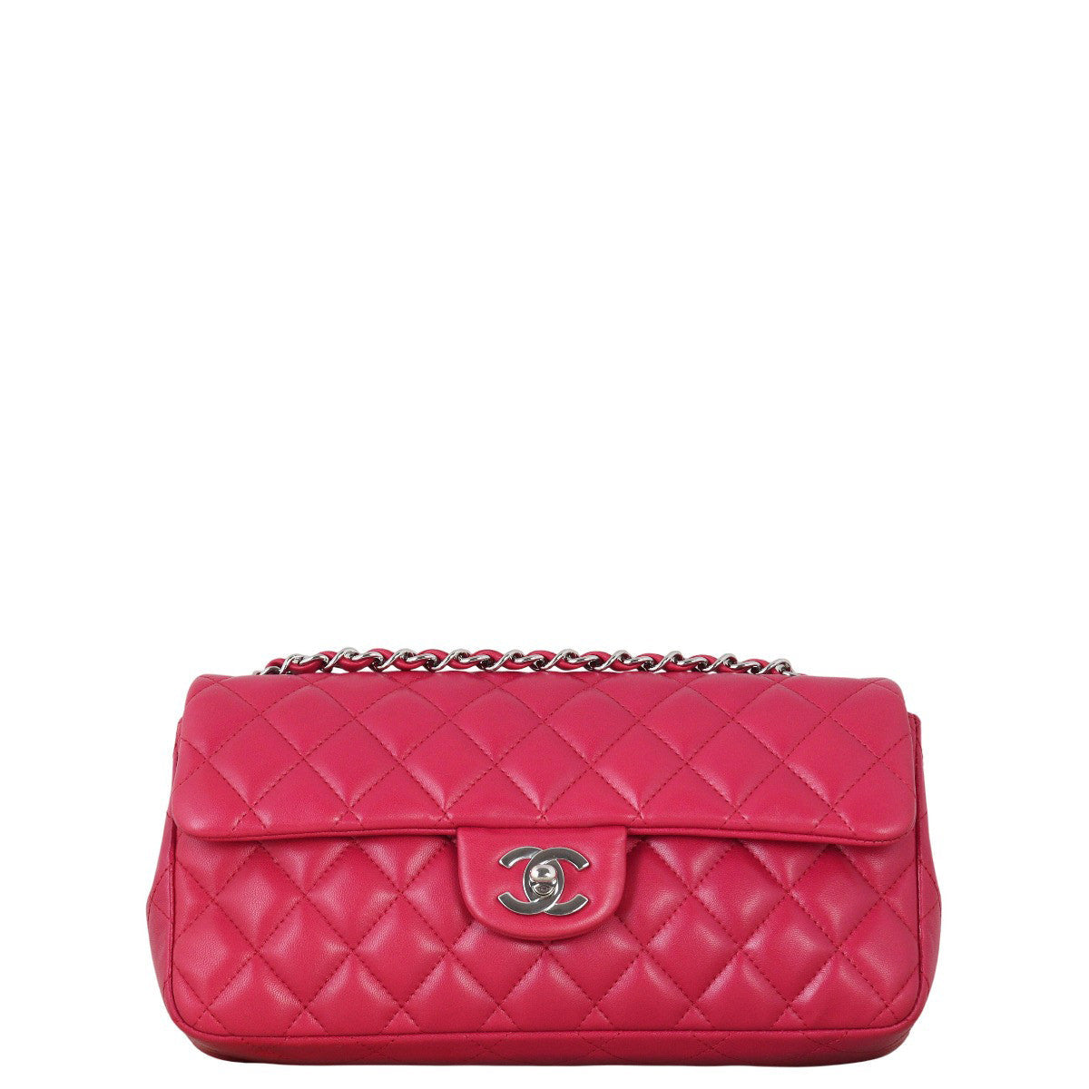 Chanel East West Bag Quilted Pink Shoulder Bag