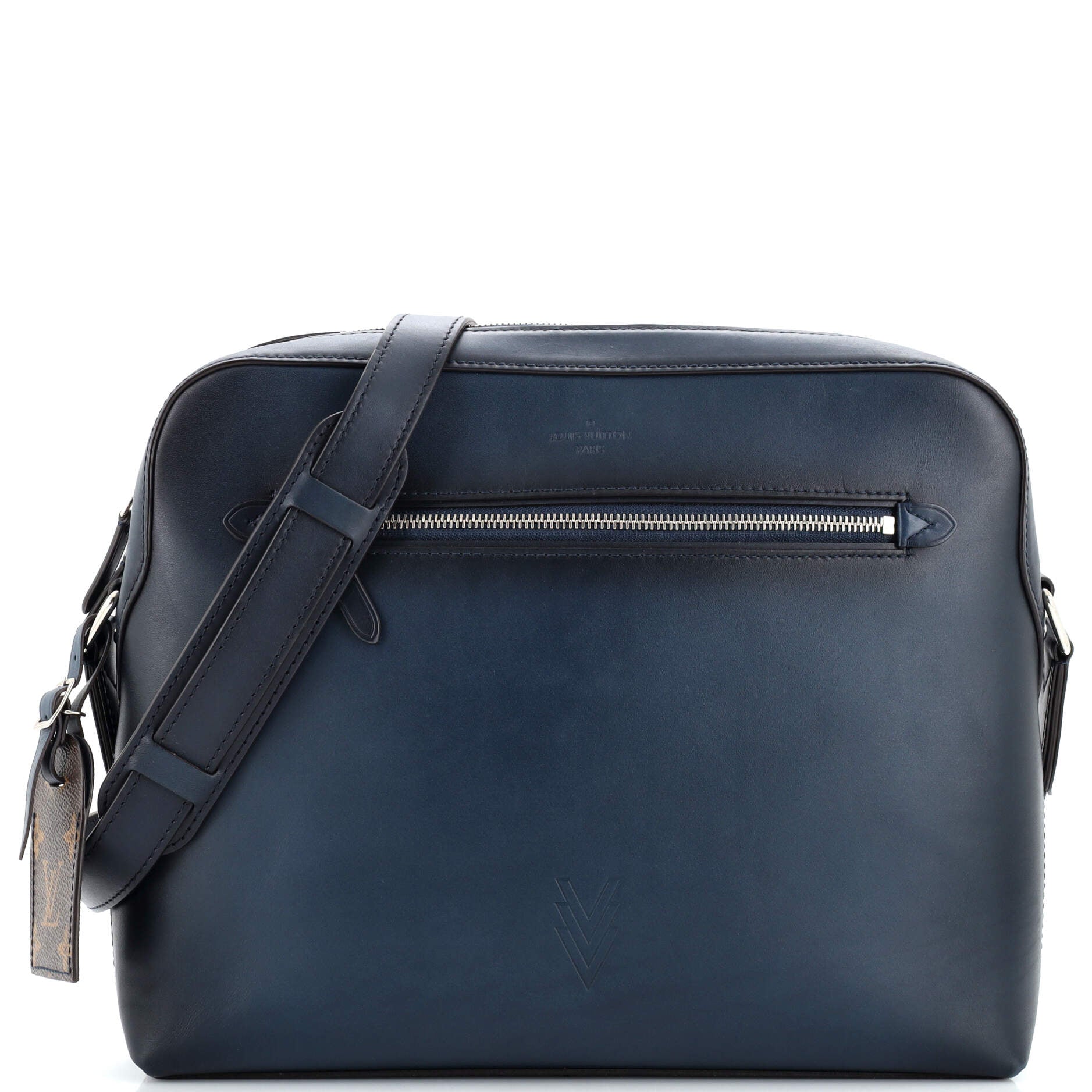 Louis Vuitton Cuir Reporter Messenger Bag Ombre Leather Travel Bag