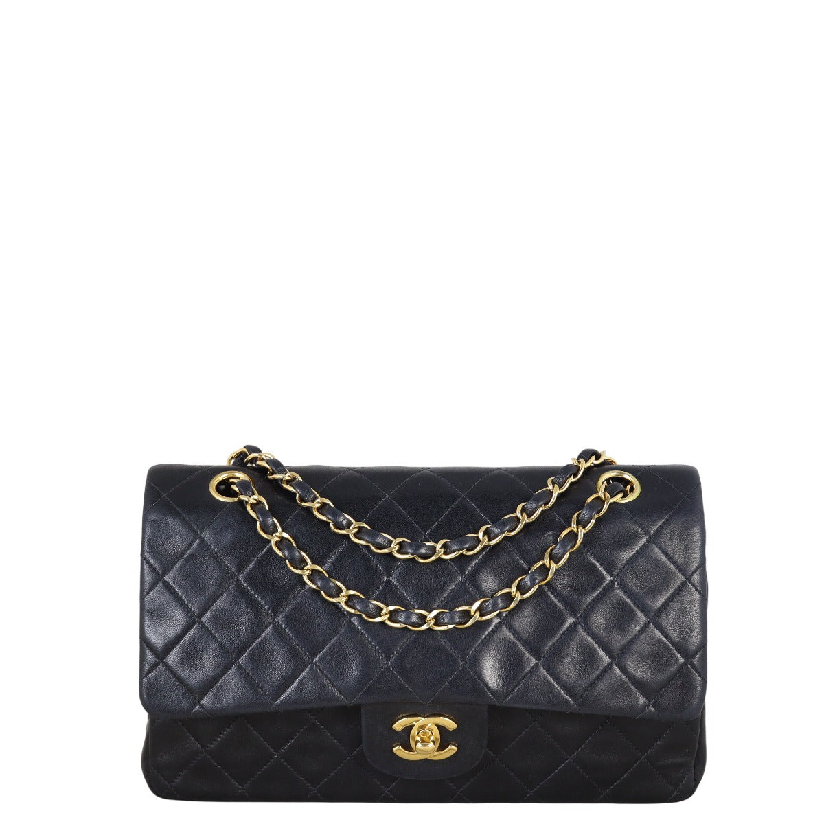 Chanel Classic Double Flap Handbag Quilted Black Crossbody Bag Medium 27062025