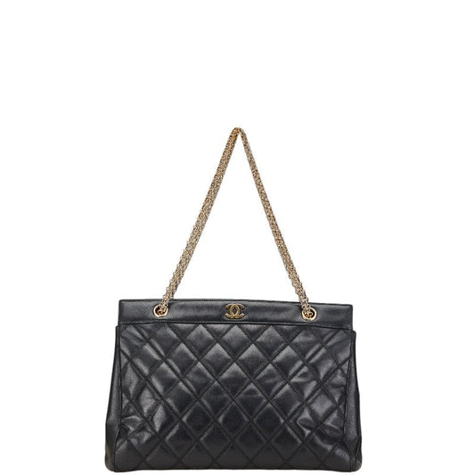 Coco Mark Matelasse Lambskin Shoulder Bag Modern