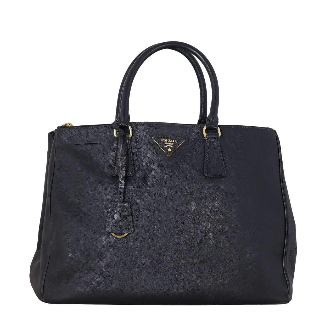 Prada Tote Bag Lux Galleria Double Tote 5 Saffiano Black Large