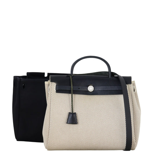 Hermes Herbag Toile Pm Crossbody Bag
