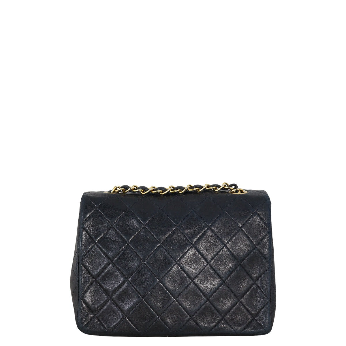 Chanel Classic Square Single Flap Handbag Quilted Black Crossbody Bag