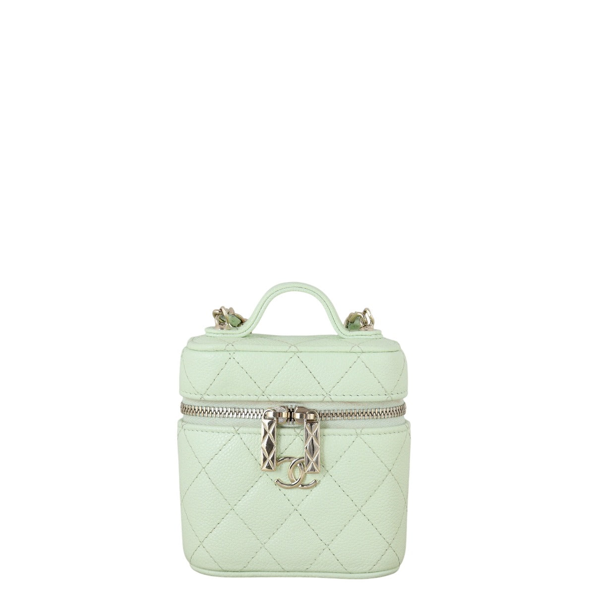 Chanel Top Handle Vanity Case Bag Quilted Chain Crossbody Bag