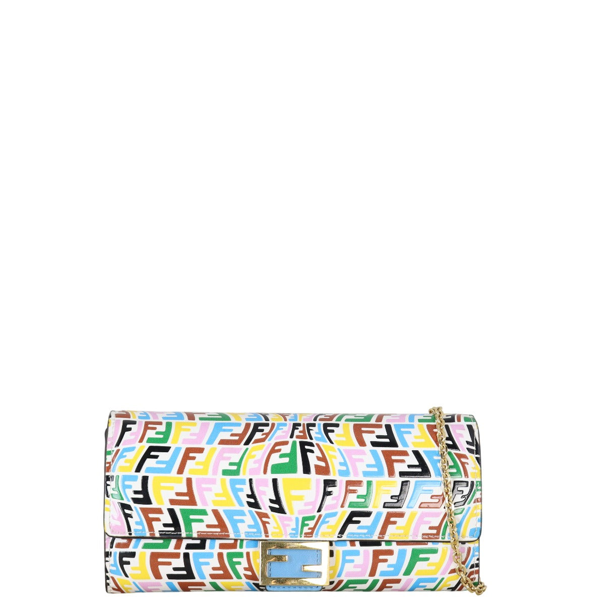 Fendi Crossbody Bag X Sarah Coleman Baguette FF Fish Chain Shoulder Bag