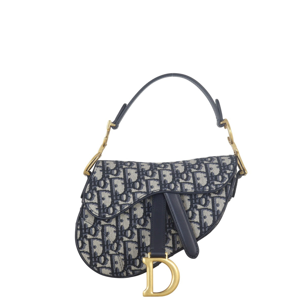 Dior Saddle Bag Oblique With Embroidered Strap Mini Travel Bag