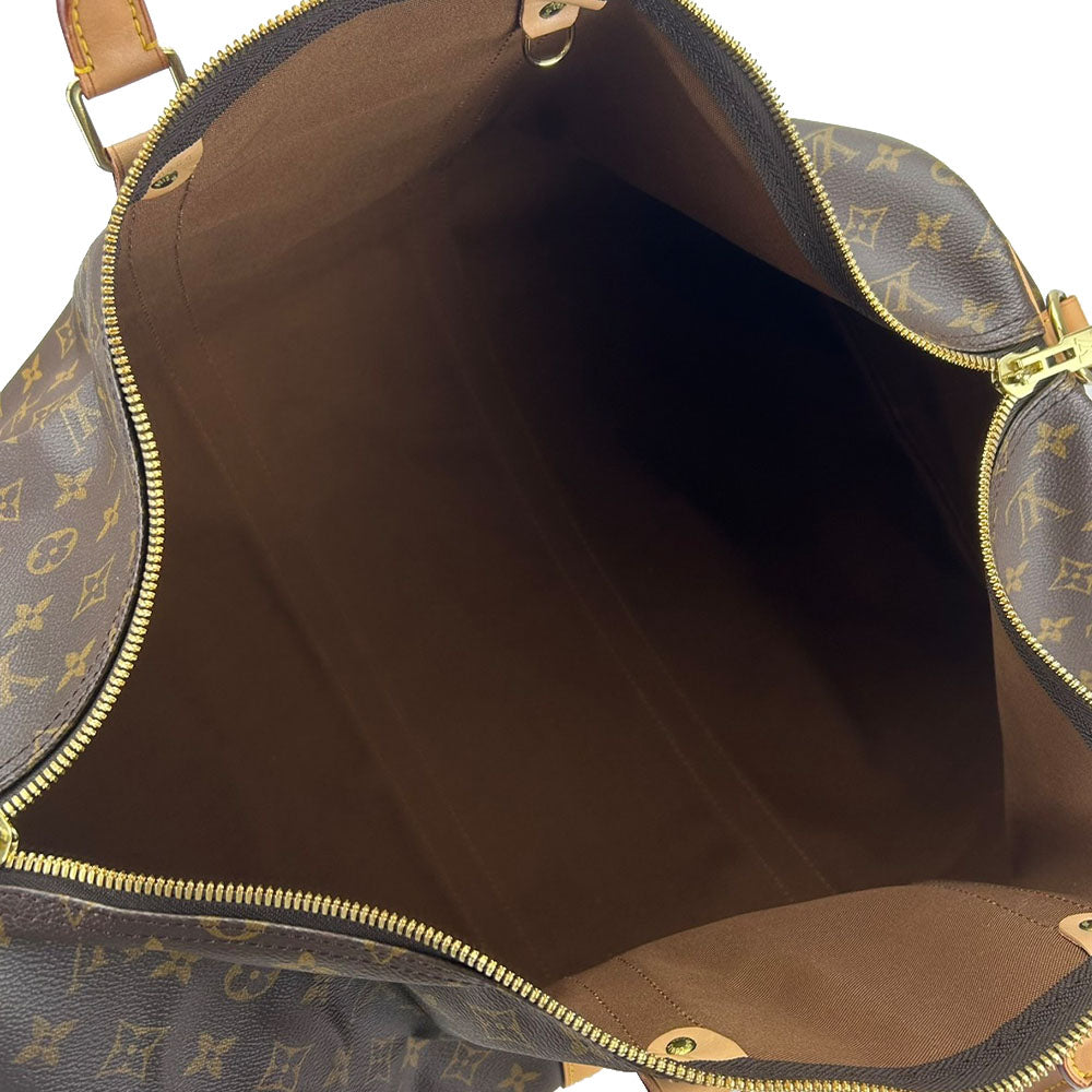 Louis Vuitton Boston Duffel M41414 Keepall 55 Monogram Brown Travel Bag