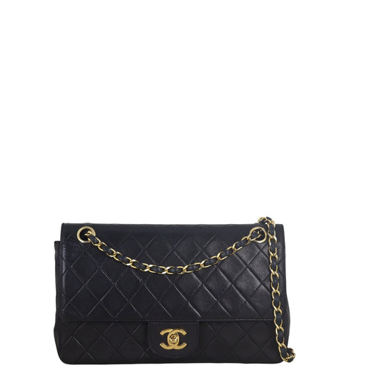 Chanel Classic Double Flap Handbag Quilted Black Crossbody Bag Medium 17072025