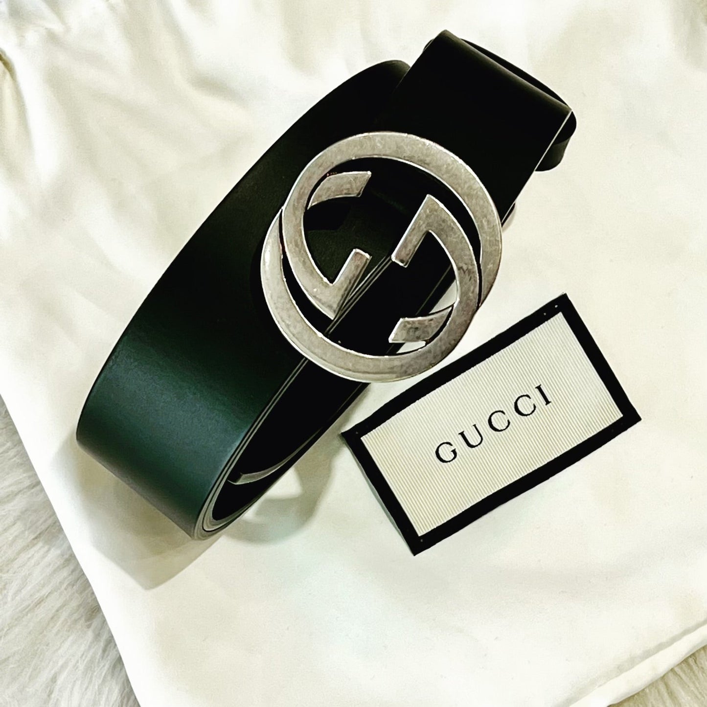 Gucci GG Interlocking Leather Belt Belt 1