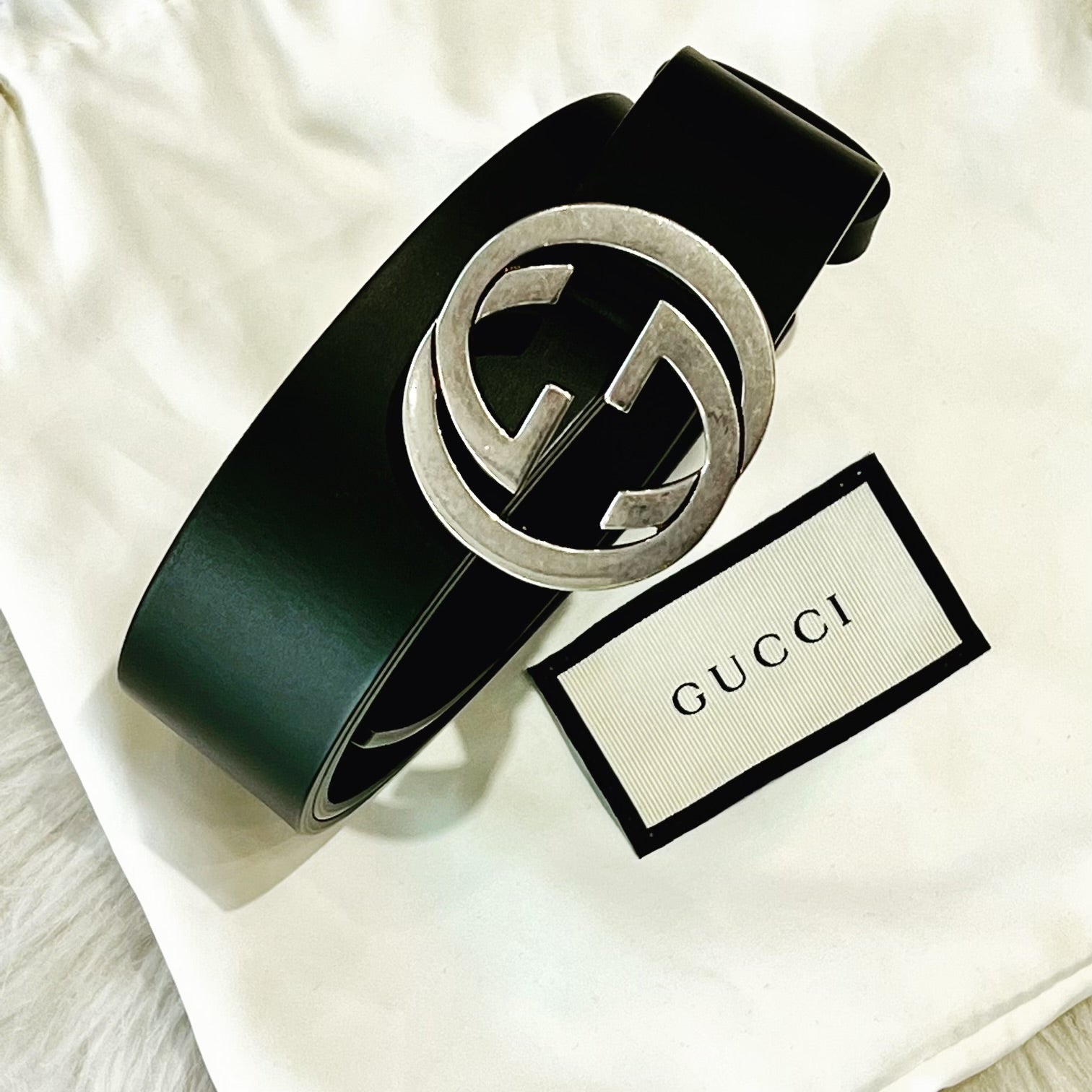Gucci GG Interlocking Leather Belt Belt 1