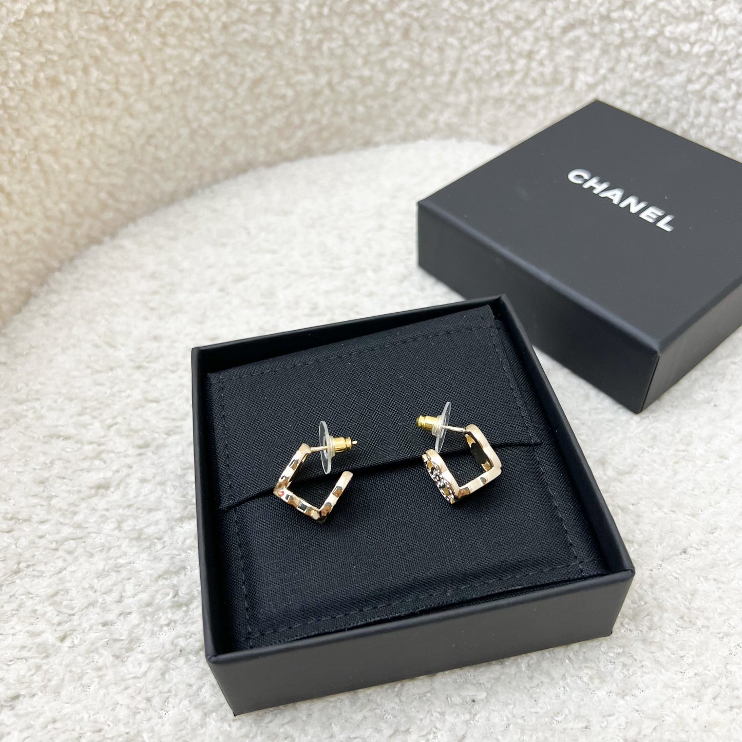 Chanel Earrings with CC Logo and Diamantes in LGHW (Model: ) Jewelry