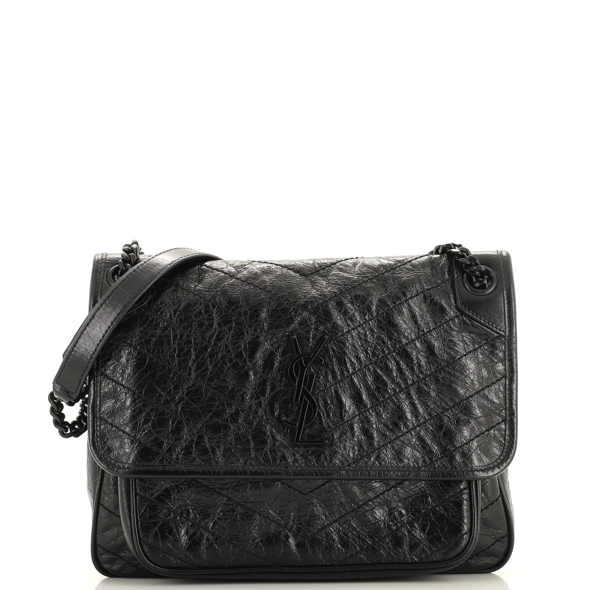 YSL Saint Laurent Luxury Trending Niki Bag Chevron Leather Matelasse Medium Travel Bag Leather Medium 3