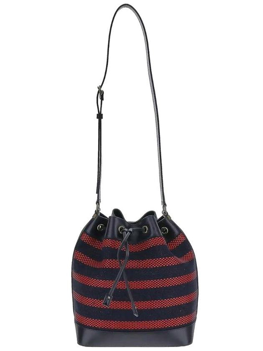 YSL Saint Laurent Saint Laurent Trending Braided Bag Marine Leather Canvas Bucket Bag