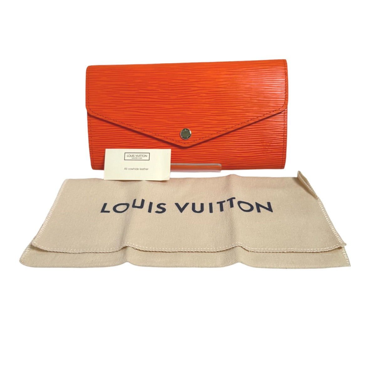 Louis Vuitton Long Purse M60584 Epi Long Leather Orange Wallet Case