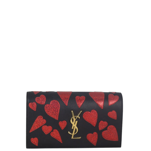YSL Saint Laurent Kate Clutch Hearts Small Clutch Bag