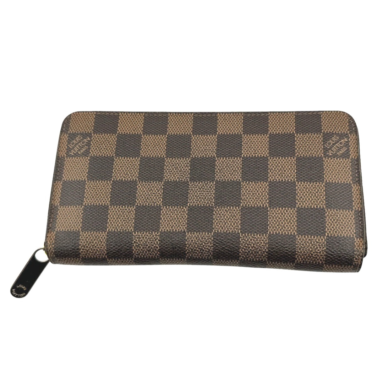 Louis Vuitton Long Purse N60015 Damier Ebene Canvas Wallet Case 1