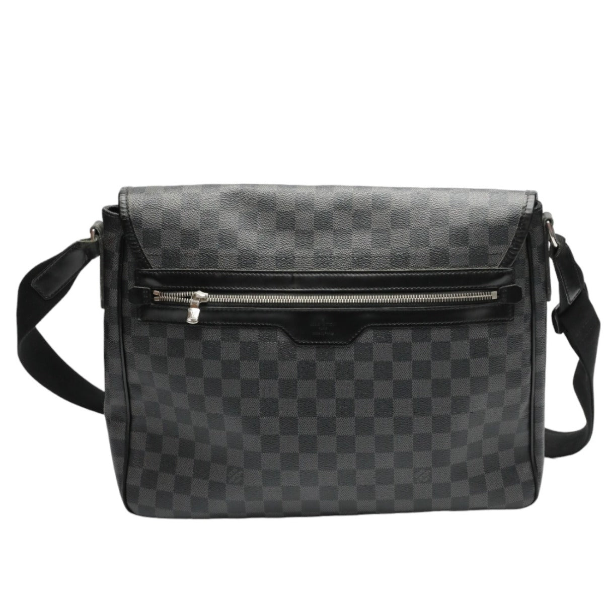 Louis Vuitton N58033 Damier Grafitte Daniel GM Leather Black Shoulder Bag