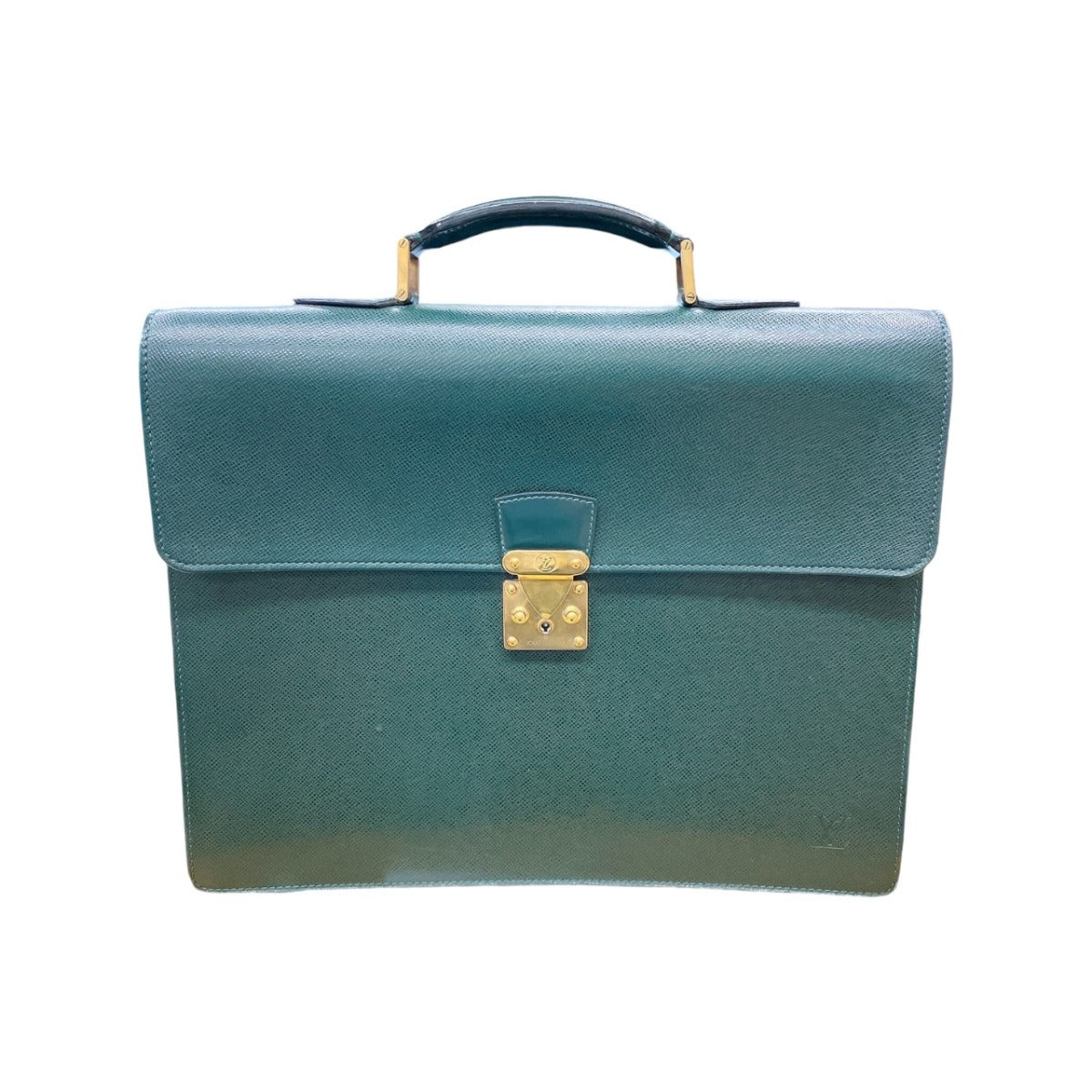 Louis Vuitton Business M30034 Documents Epithea Taiga Leather Green Handbag