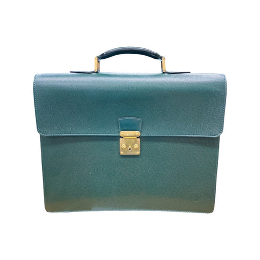 Louis Vuitton Business M30034 Documents Epithea Taiga Leather Green Handbag