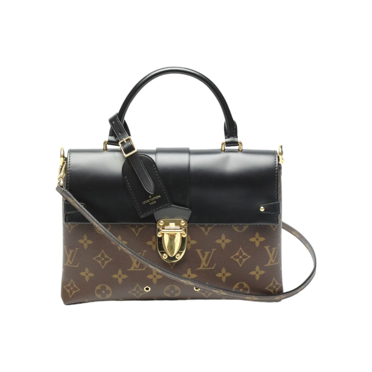 Louis Vuitton M43125 2WAY One-handle Monogram Canvas Brown Flap Shoulder Bag