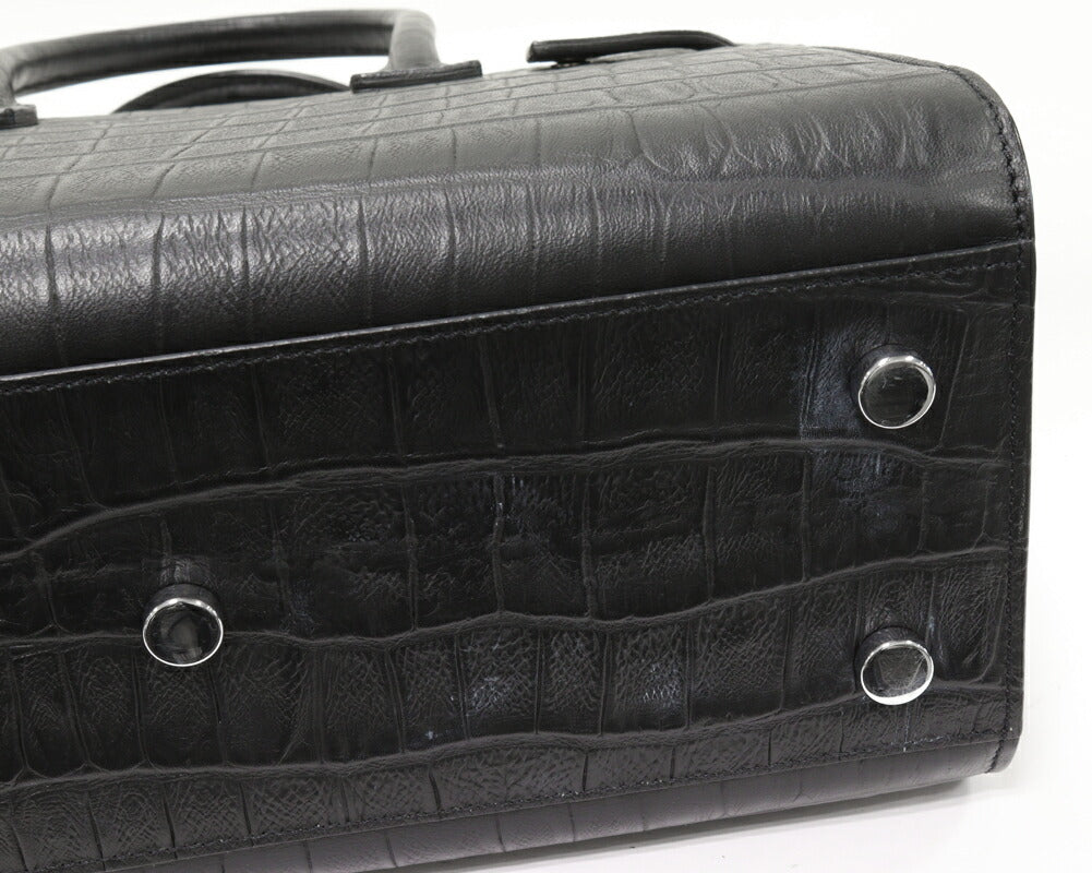 YSL Saint Laurent Paris Sac De Jour Calf 2Way Bag Embossed Travel Bag