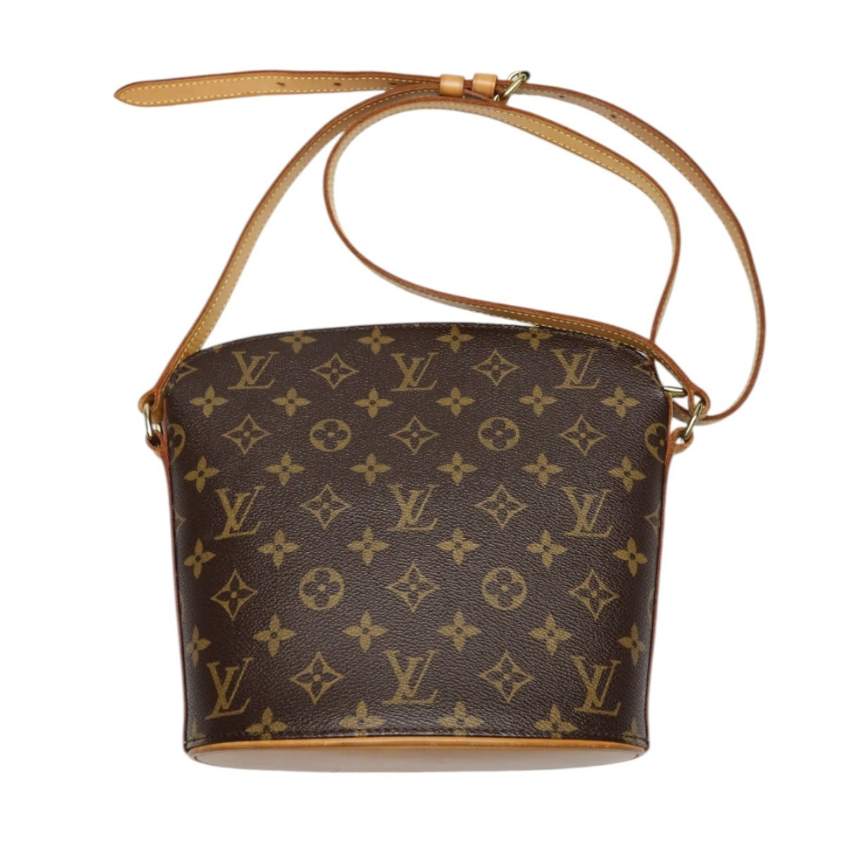 Louis Vuitton M51290 Drouot Monogram Leather Canvas Brown Shoulder Bag