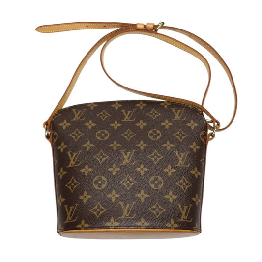 Louis Vuitton M51290 Drouot Monogram Leather Canvas Brown Shoulder Bag