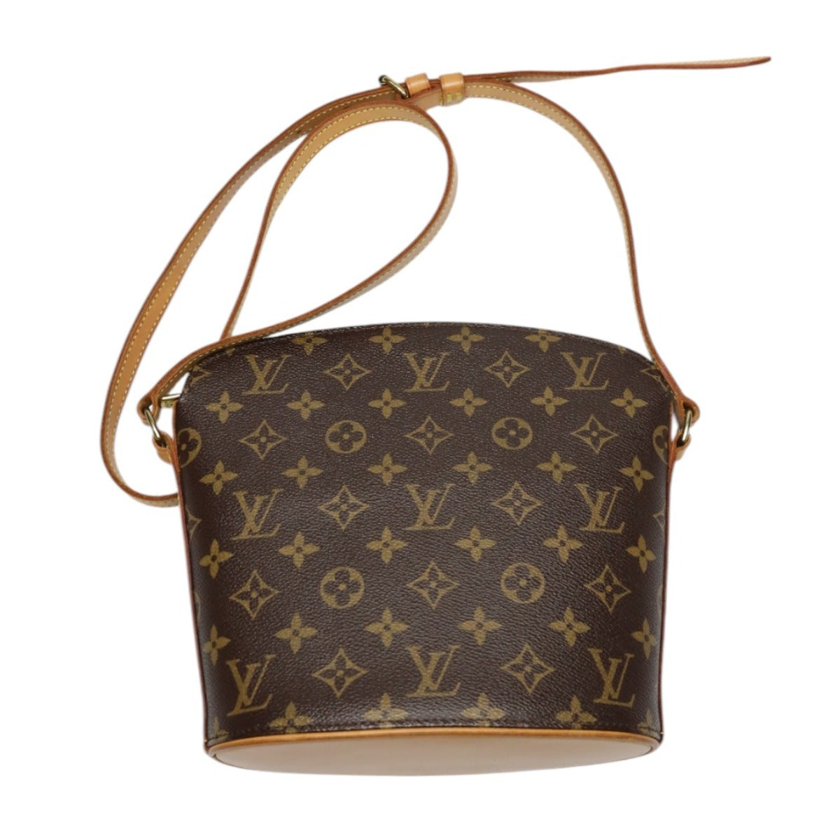Louis Vuitton M51290 Drouot Monogram Leather Canvas Brown Shoulder Bag