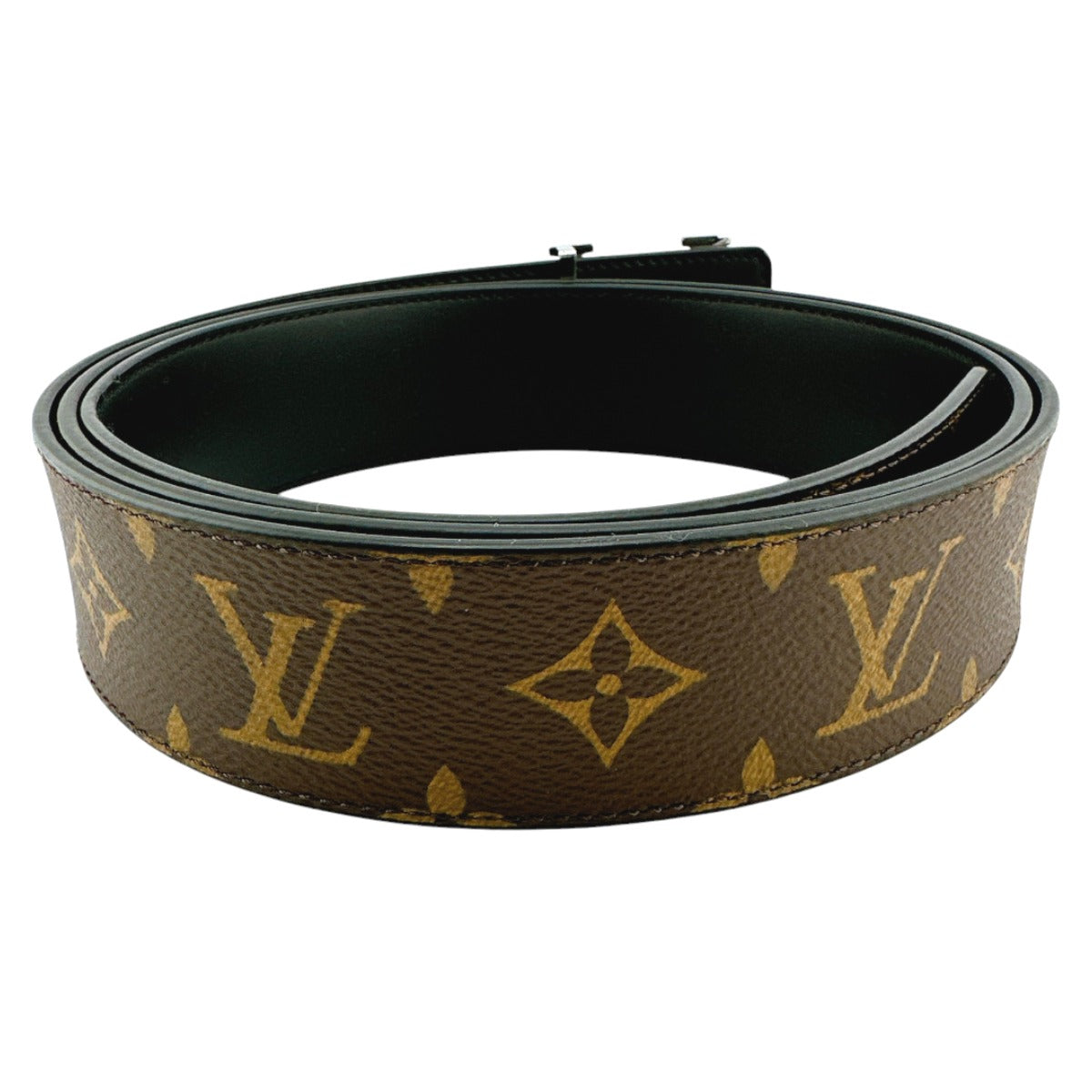Louis Vuitton M9821 reverse Saintur Initial 44 Monogram Calfskin Brown Belt