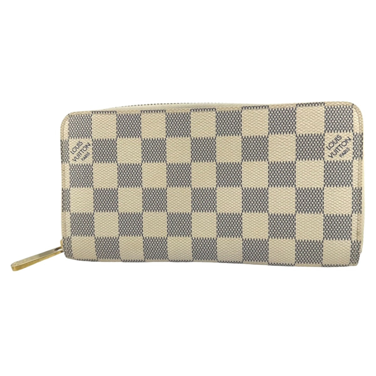 Louis Vuitton Long Purse N60019 Damier Azur Canvas White Wallet Case