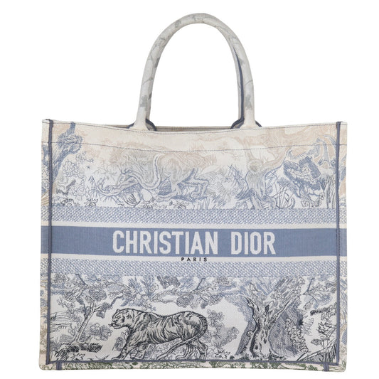 Dior Book Tote Toile De Jouy Handbag Large Tote Bag