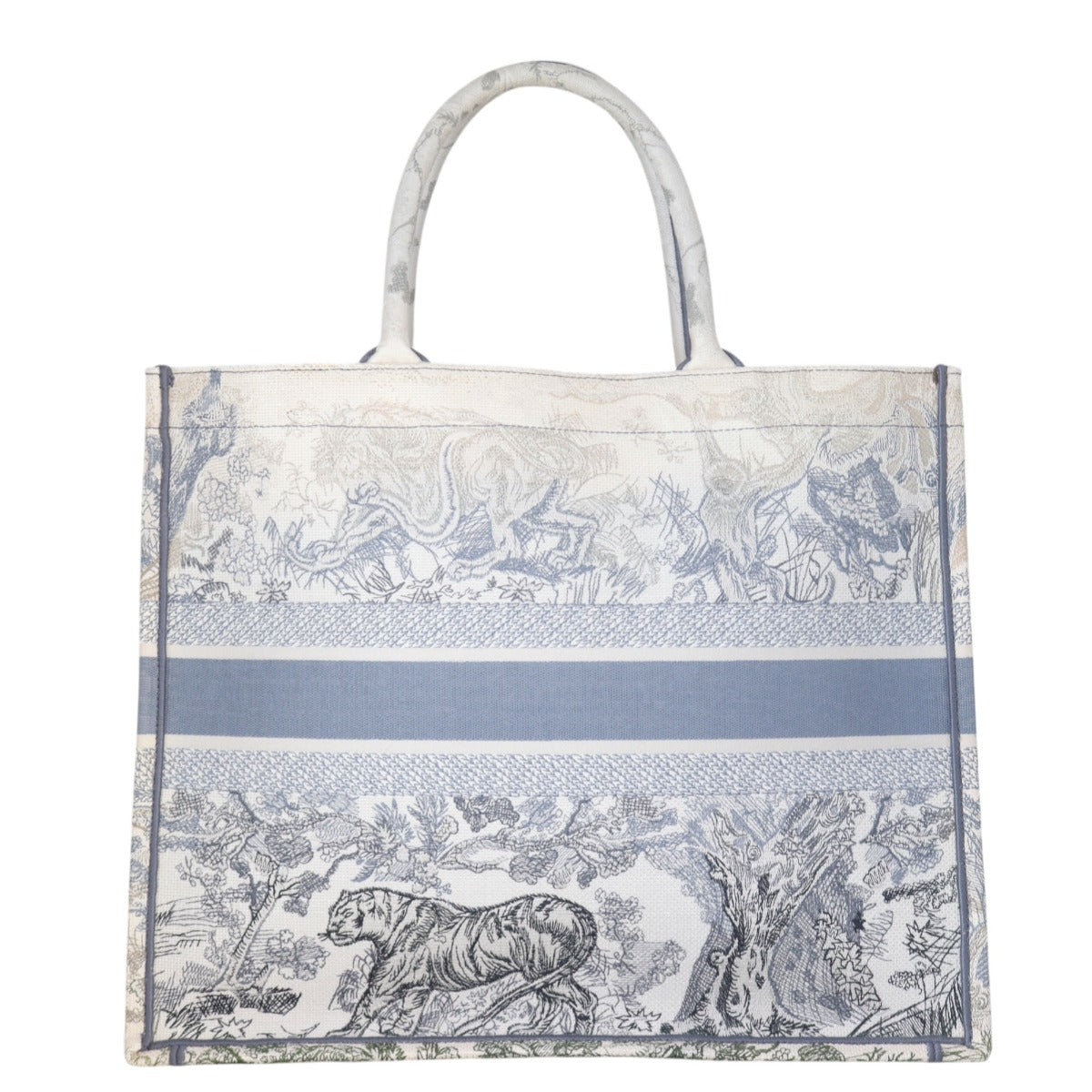 Dior Book Tote Toile De Jouy Handbag Large Tote Bag