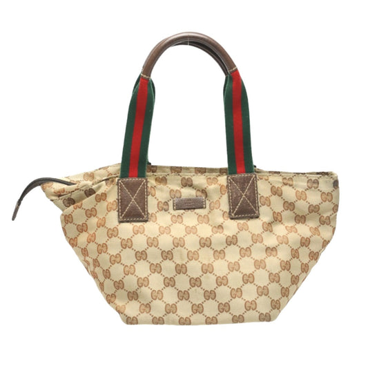 Gucci GG Sherry line Canvas Beige Tote Bag 0