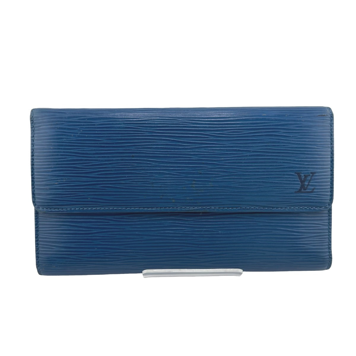 Louis Vuitton Long Purse M63385 Epi Toledo Leather Blue Wallet Case