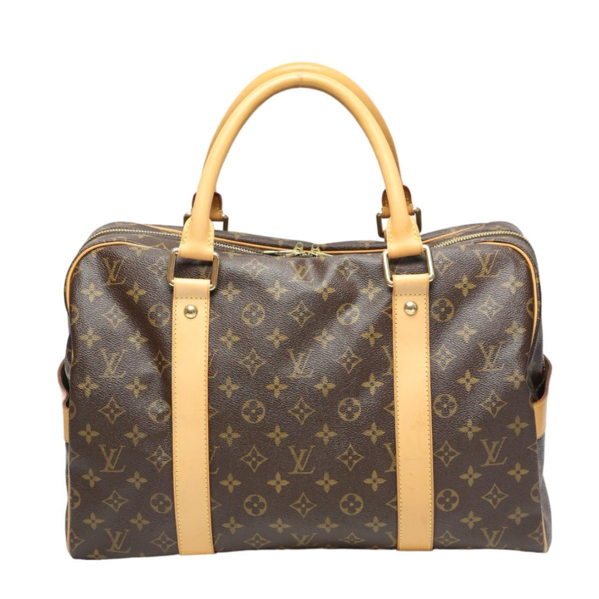 Louis Vuitton Boston Duffel M40074 Carryall Monogram Canvas Brown Travel Bag