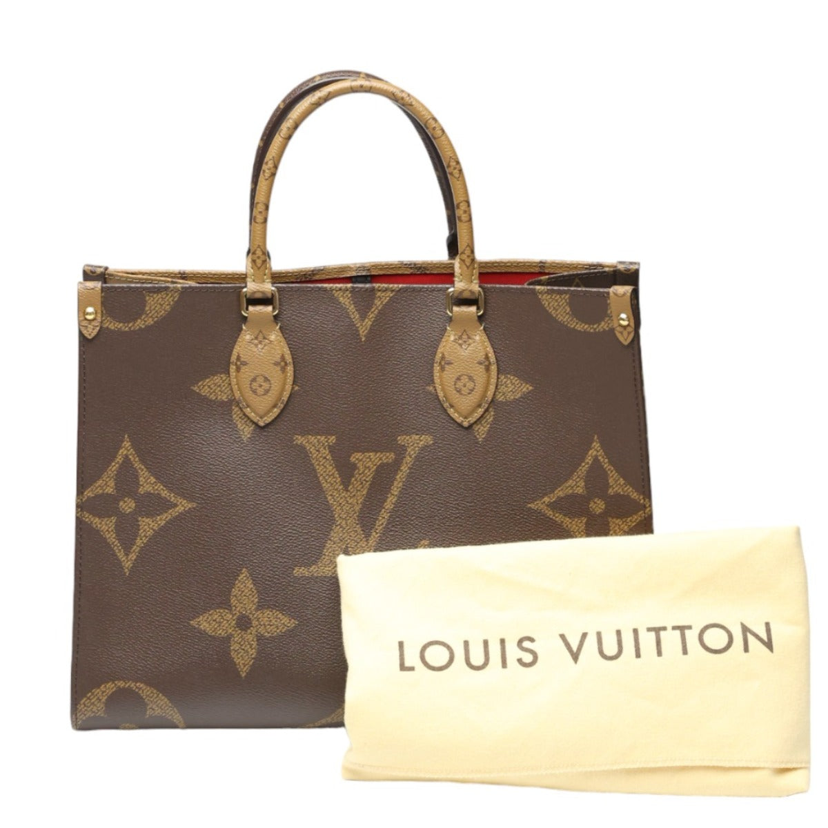 Louis Vuitton M45321 On Go MM Monogram Canvas Brown Tote Bag