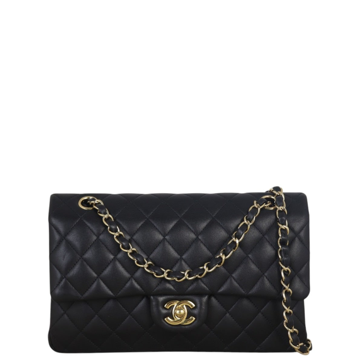Chanel Classic Double Flap Lambskin Handbag Quilted Black Shoulder Bag 1 25072025