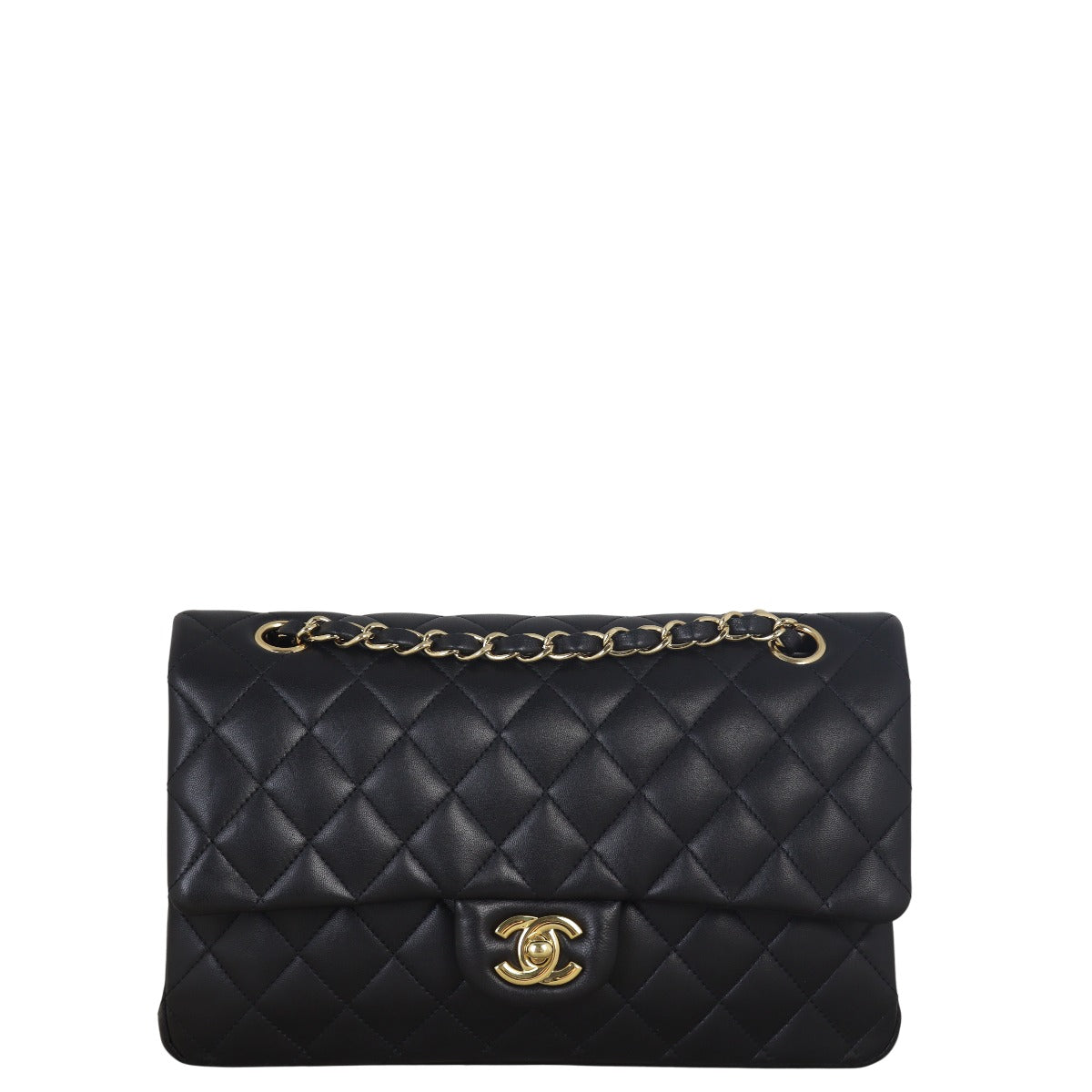 Chanel Classic Double Flap Lambskin Handbag Quilted Black Shoulder Bag 1 25072025