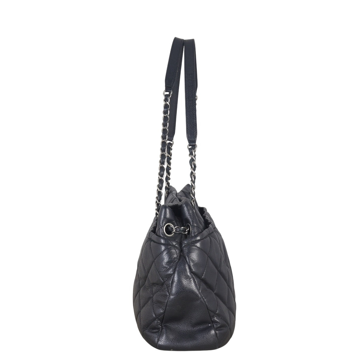 Chanel CC Timeless Shopping Tote Quilted Black Shoulder Bag