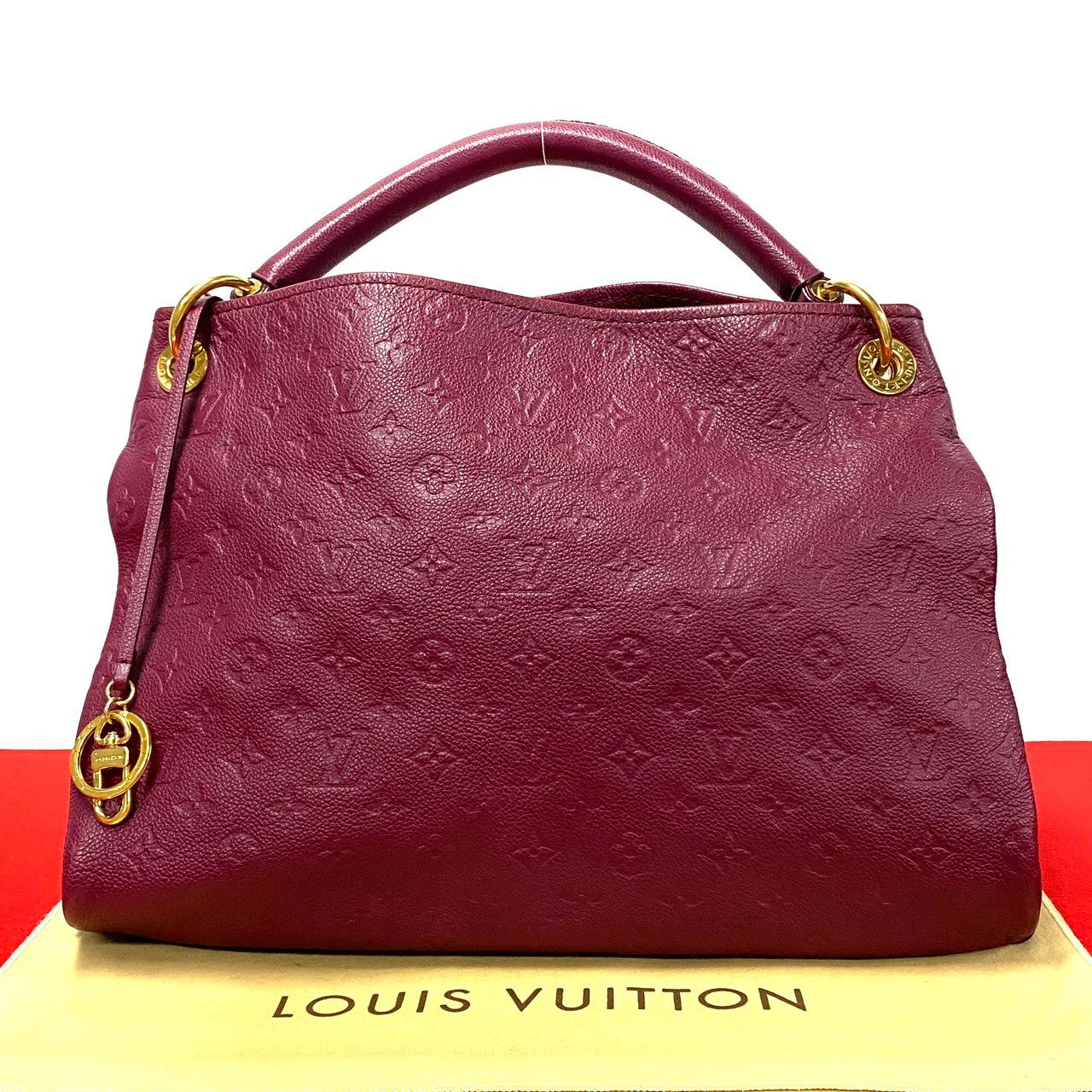 Louis Vuitton M94047 wine- Ann Platt ArtsyMM Monogram Leather Red Shoulder Bag