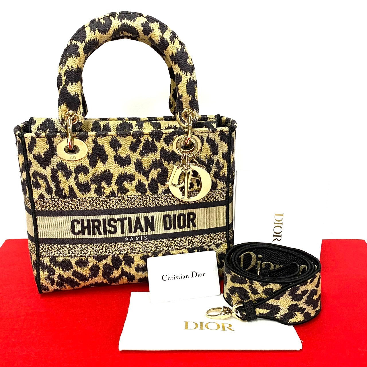 Dior Shoulder Bag Lady D Lite Canvas Beige