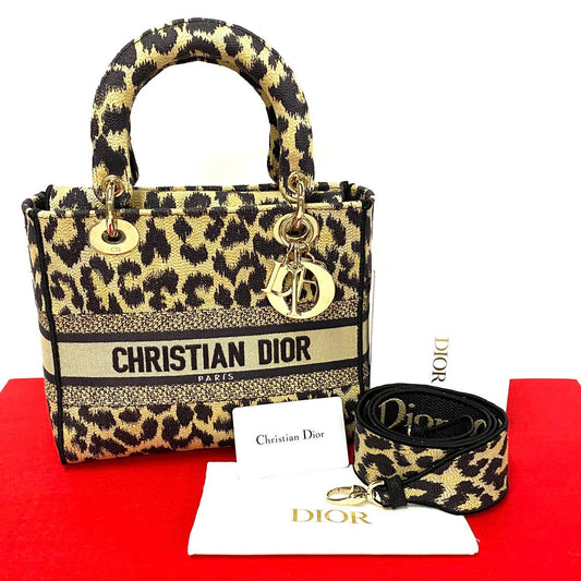 Dior Shoulder Bag Lady D Lite Canvas Beige