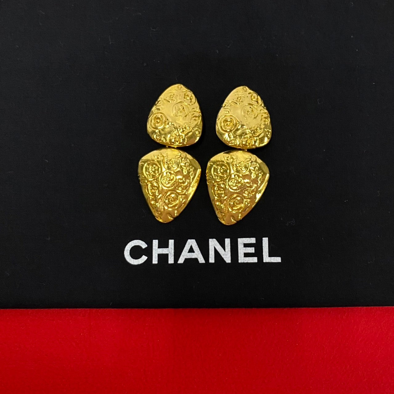 Chanel Coco Mark Earrings Gold Jewelry